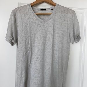 Men’s ATM V Neck T Shirt Gray Size Small